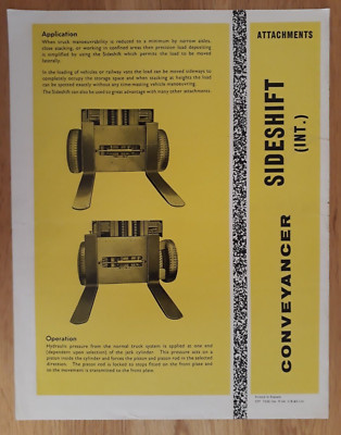 Förderband Gabelstapler Seitenschieberwagen Prospekt / Prospekt 1964