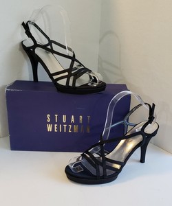 stuart weitzman black strappy heels