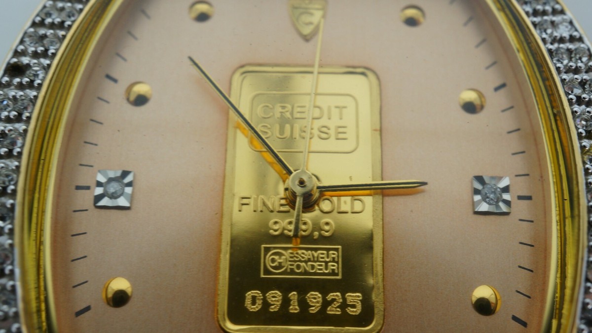 Croton Swiss Quarts With 1 Gram Solid Gold Credit Suisse 