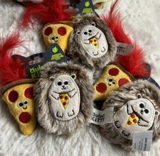 Cat Small Pet Toy Quirky Kitty Pizza Hedge Hog Catnip Silvervine Inside- 3pk