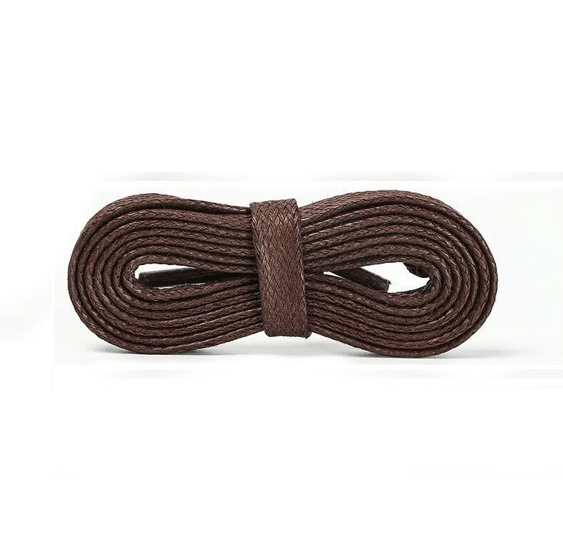 SAINT LAURENT Lacci di ricambio cerati piatti marrone scuro uomo lavoro casual stivali eleganti escursionismo