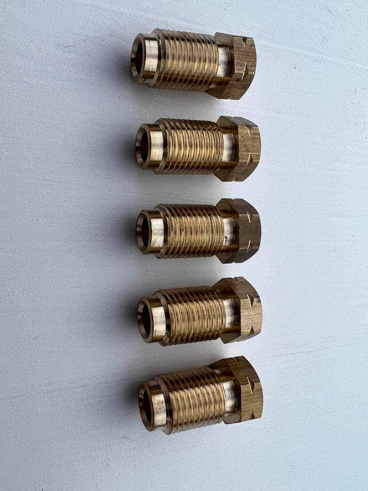 Brass Brake Pipe Fittings Unions M10 x 1mm Male Short 3/16" Pipe 6