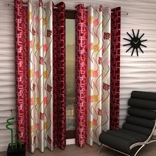 New 2 Piece Eyelet Window Curtain Set - 5 ft