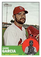 2012 Topps Heritage  Jaime Garcia #313 St. Louis Cardinals Baseball Card