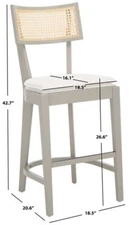 Safavieh GALWAY CANE COUNTER STOOL, Reduced Price 2172731815 BST1504D