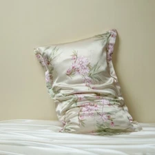 40 Momme 100% Real Mulberry Silk Flowers Pillowcase Queen King Size 20 Inx30 In