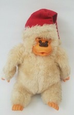 Vintage Gonga 9" Thumb Suck Monkey Ape Gorilla Plush Xmas Santa Hat Russ Berrie