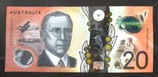 Australian 2019 $20 Lowe/Gaetjens First Prefix AA-190805467 Bank Note