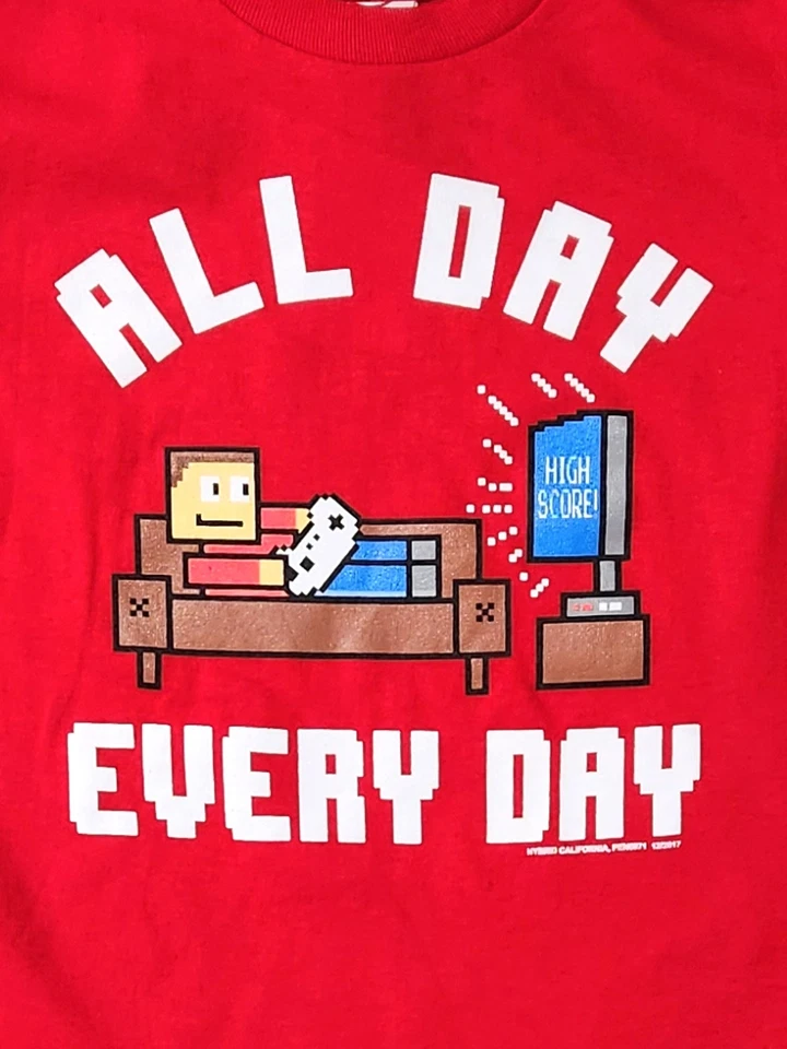 Camiseta roja de jugador para niños manga corta todo el día todos los días camiseta de puntuación alta Foto 2 de 2