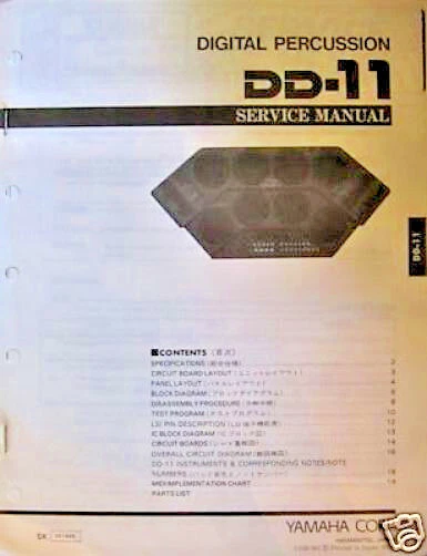 Yamaha DD 11 Digital Percussion Digital Drum Pads Original Service