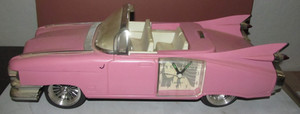 Vintage Pink Lady Contact Alarm Clock 1994 Convertible Car "Come On Everybody"