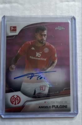 2022-23 Topps Chrome Bundesliga - Chrome Autographs Angelo Fulgini #BCA-AF Pink