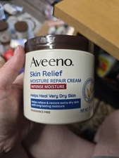 Aveeno Skin Relief Moisture Repair Cream Intense Fragrance Free New Sealed 11oz