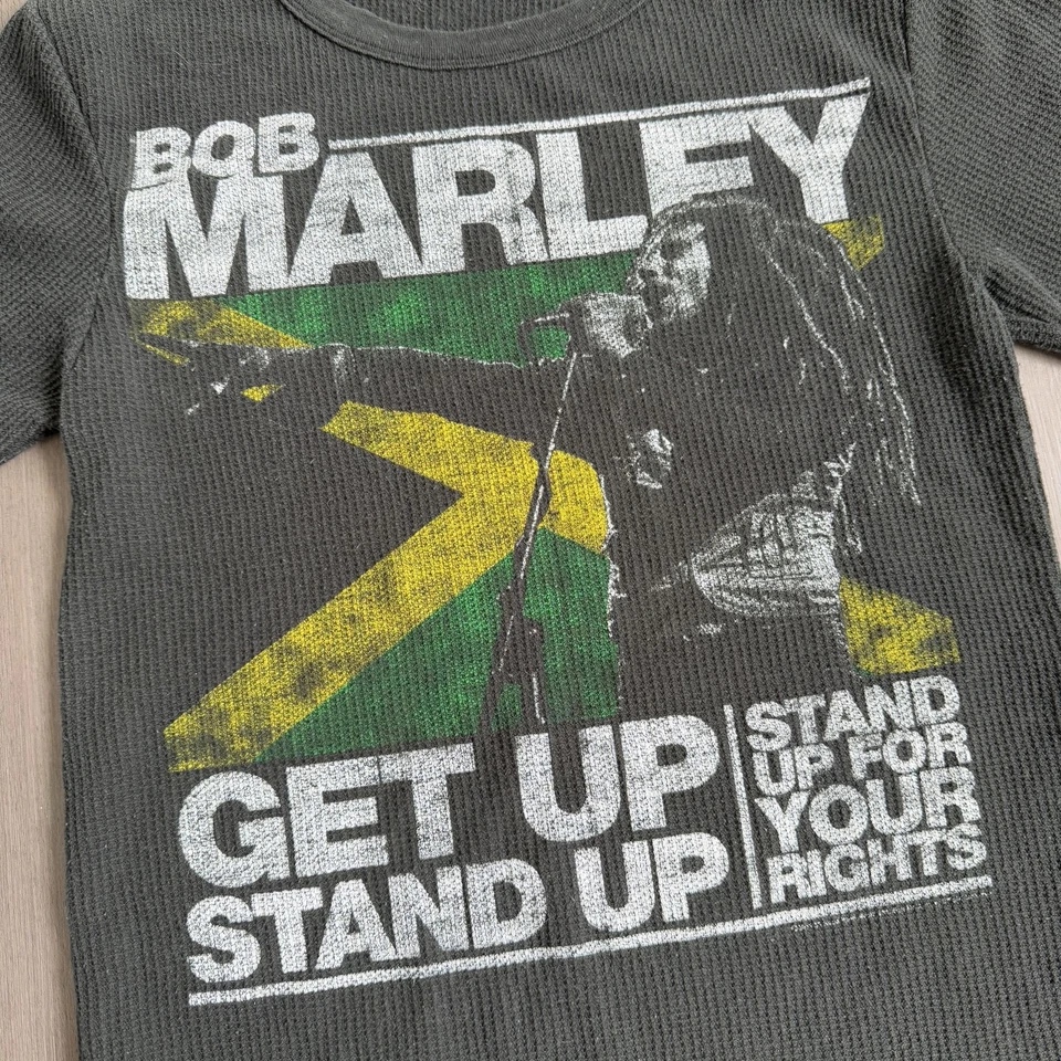 Bob Marley Shirt Mens XL Black Long Sleeve Zion Rootswear Get Up Stand Up Reggae - Image 3 of 4