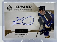 2022-23 SP Authentic Curated Signatures Keith Tkachuk Auto 30/99 #SPC-KT Blues