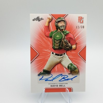 2021 Leaf Perfect Game National Showcase David Bell Autograph Orange /30