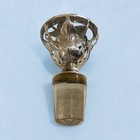 Large Sterling Overlay Glass Wine Decanter Stopper — photo 2