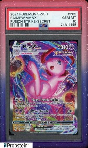 2021 Pokemon SWSH Fusion Strike #269 FA/Mew VMAX PSA 10 GEM MINT