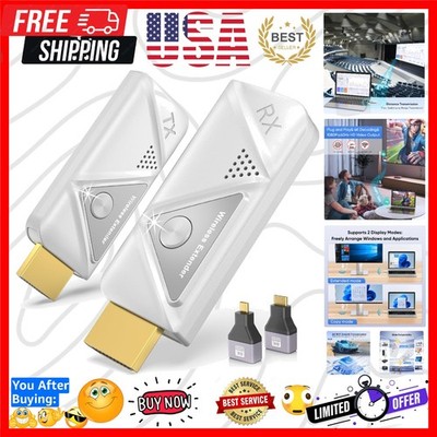 Wireless HDMI Transmitter and Receiver 328FT/100M,4K Decode 1080P Output Wire...