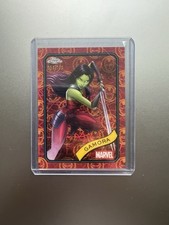 2025 Topps Chrome Marvel Gamora #140 Iron Man Red-Gold Lazer Refractor /100