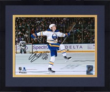 Framed Rasmus Dahlin Buffalo Sabres Signed 8x10 White Jersey Celebration Photo