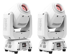  2 Chauvet DJ Intimidator Spot 260X White LED Moving Head Lights w/RF Receivers
