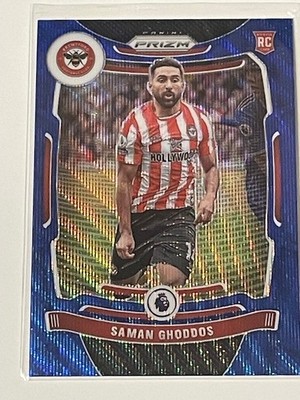 2021/22 Panini Prizm Premier League Blue Wave Saman Ghoddos Brentford No.148