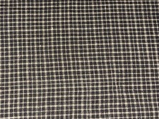 1 Yd Black Creamy White Homespun Plaid Check Cotton Fabric