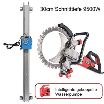 9500W 30CM Kreis Ring Säge Beton Wandschneidemaschine 1.5m / 2m Führungsschiene