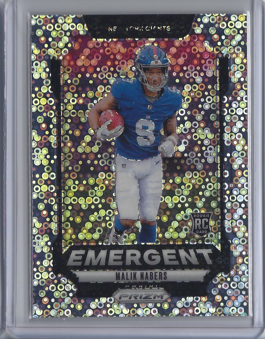2024 Panini Prizm - Emergent Malik Nabers #6 No Huddle Prizm (RC)