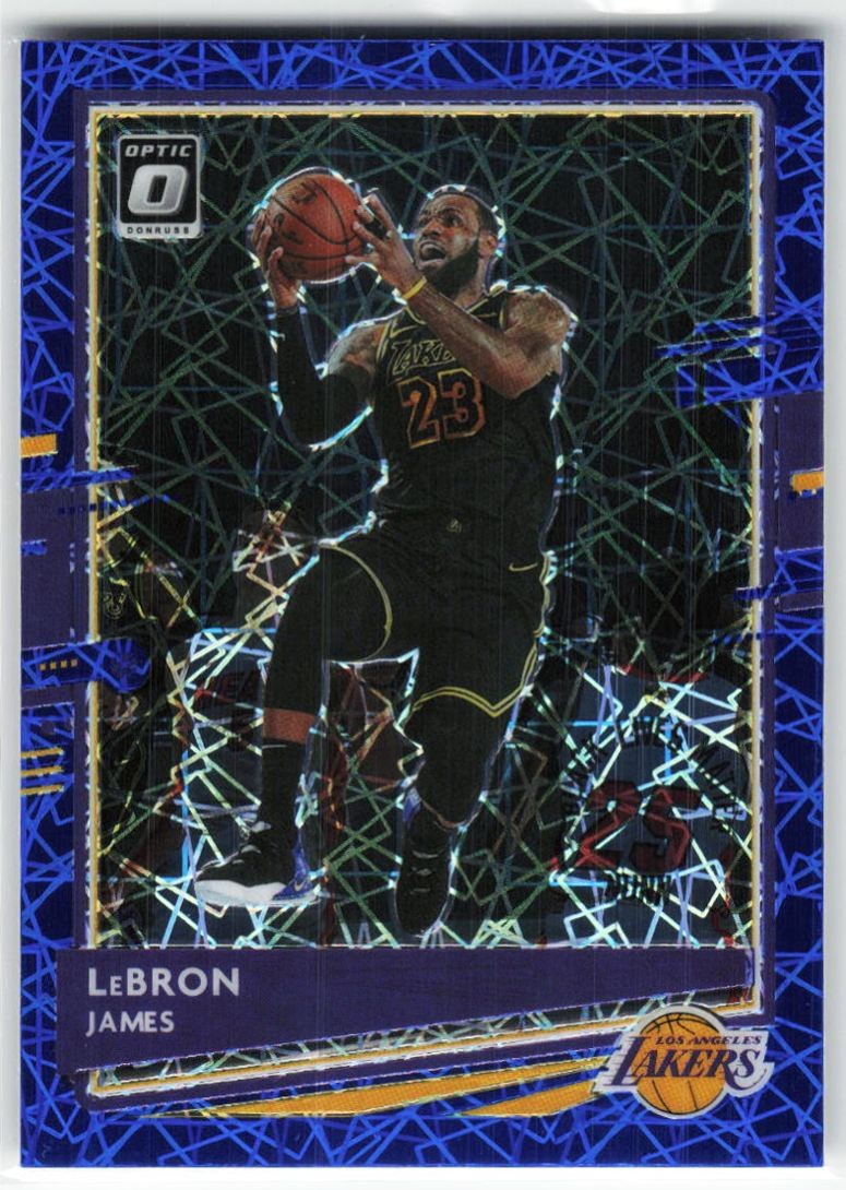 2020-21 Panini Donruss Optic Blue Velocity LeBron James #13 Los Angeles Lakers