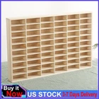 60 Grids Wheels Diecast Wooden Display Storage Cabinet 1/64 Car Matchbox Box