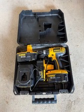 Dewalt DC725 18V Cordless Combi Hammer Drill Kit with Case, Charger, 2 Batteries