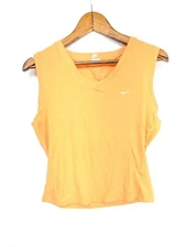 Nike Women Dri Fit Orange Sleeveless Active Top Tee L