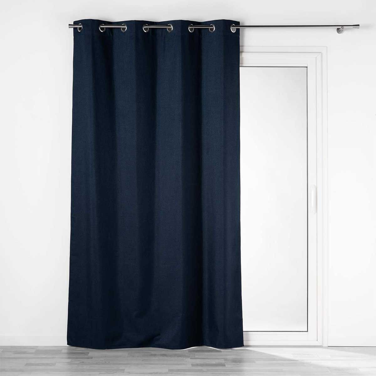 Rideau Occultant de Salon Bleu Crépuscule 140x260 pour Ambiance Cosy
