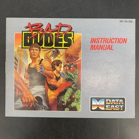 Bad Dudes NES 1989 Game Cartridge with Manual and Sleeve Nintendo System