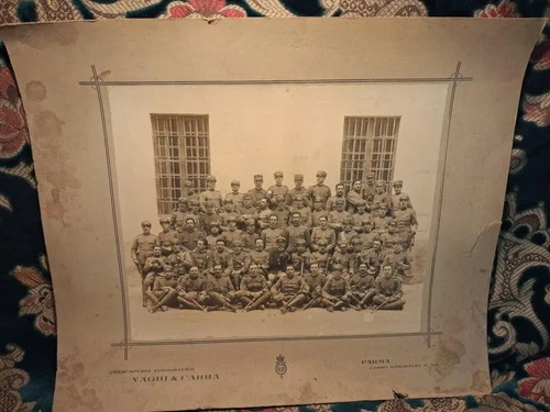 LARGE PHOTO OF MILITARY 36TH - 40TH REGIMENT & RED CROSS - PARMA WW1