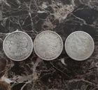 Morgan Silver Dollar $1 1921 Lot of 3 Circulated US Silver Coins