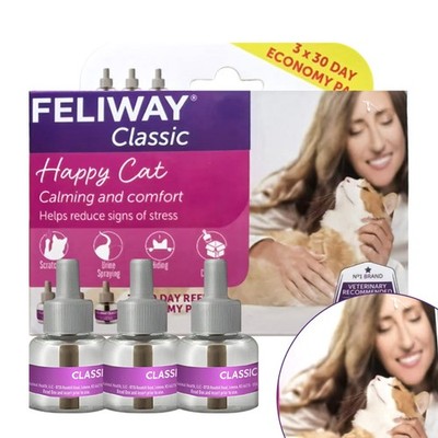 Feli-Way Pheromonlösung gegen Katzenstress | 3X Vorteilspack 48ml Nachfüllflakon