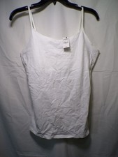 Express Women's Camisole White Spaghetti Strap Scoop Neck Tank Top Size L