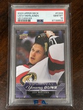 2023-24 Series 2 UD Canvas Young Guns - Leevi Merilainen PSA 10 GEM MT Rookie RC