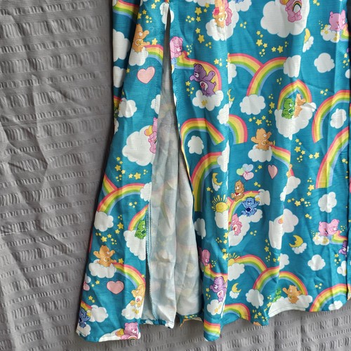 Care Bears abito donna medio manica a sbuffo nuvola arcobaleno cuore bottoni vintage - Foto 4 di 12