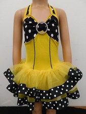 Dance Costume Small Child Yellow Curtain Call J5357 Jazz Tap Tutu Dress