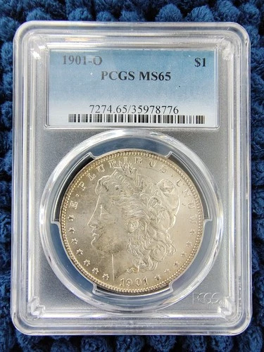 1901-O Morgan Silver Dollar $1 - New Orleans Mint - PCGS MS 65 - Light Toning