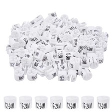 Hanger Size Markers 150 Pack "12-24M" Tag for Clothing Size Coding White