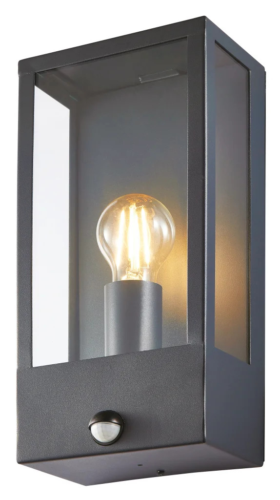 Outdoor Light Grey Minerva Wall Anthracite PIR Zink ZN-32070-ANTH