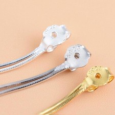1 Pair Solid Silver Tassel Earrings Back, S92...