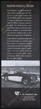 1957 Austin Healey 100-Six car Donald Healey photo vintage print ad