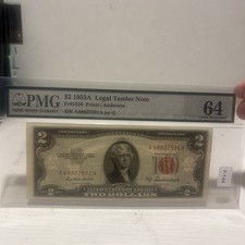 $2 1953A PMG 65 EPQ UNC Fr #1510 * Star Note Red Seal Priest/Anderson