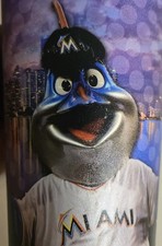 Billy The Marlin Souvenir Cup + Marlins Card Lot Chisolm Livan Hernandez Rookie